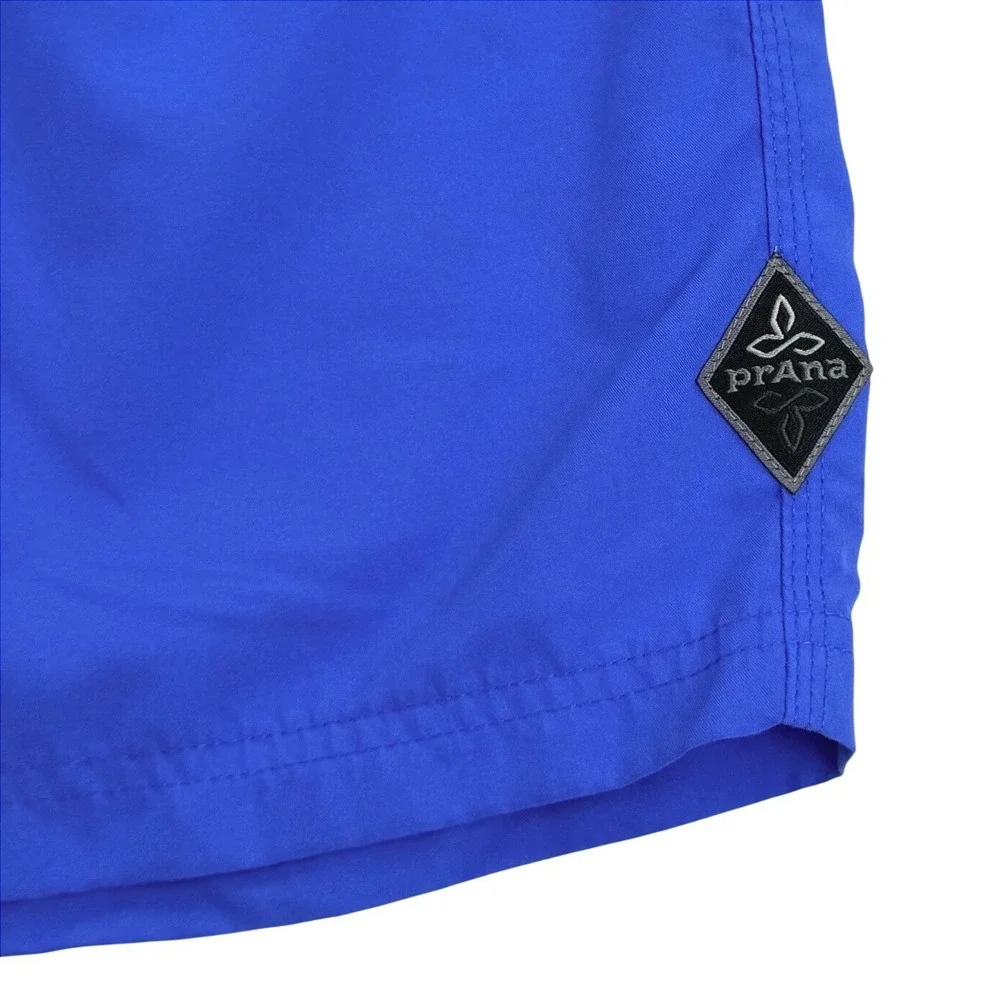 prAna Breathe Athletic Shorts Men XL Blue Performance Stretch Gym Unlined 10